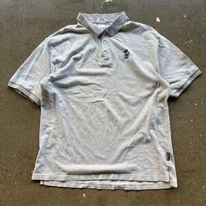 Disney Mickey Mouse Shirt Mens XL Gray Polo Walt Disney World Embroidered Cotton